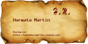 Harmata Martin névjegykártya