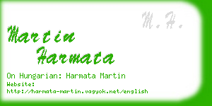 martin harmata business card